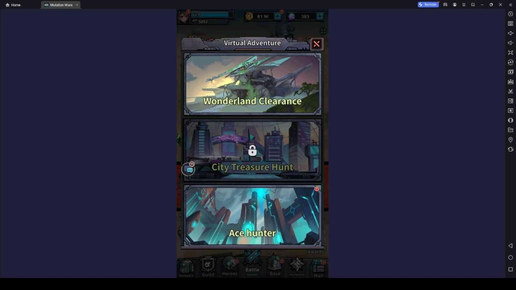 Virtual Adventure in Mutation Wars:Idle RPG&nbsp;