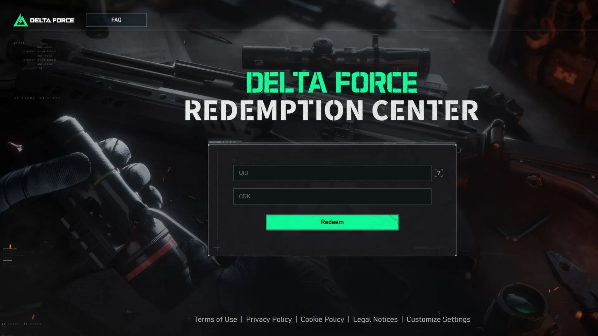 List of All Valid Delta Force Codes