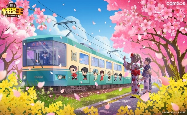 Com2uS《BTS料理王：TinyTAN食堂》更新 櫻花盛開之城「東京」浪漫登場