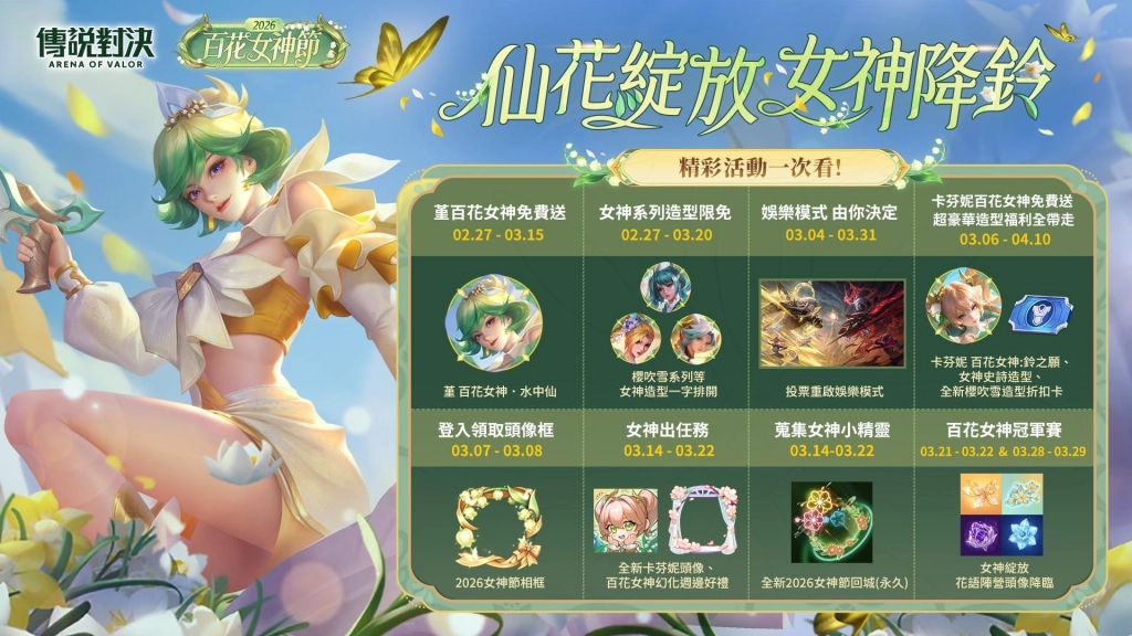 《Garena 傳說對決》百花女神節 攜手高雄櫻花季打造限定祈願空間