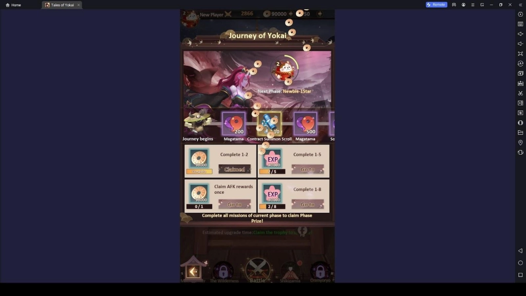 Claiming Rewards and Progressing Claiming Rewards and Progressing