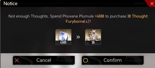 Purchase Character Thoughts