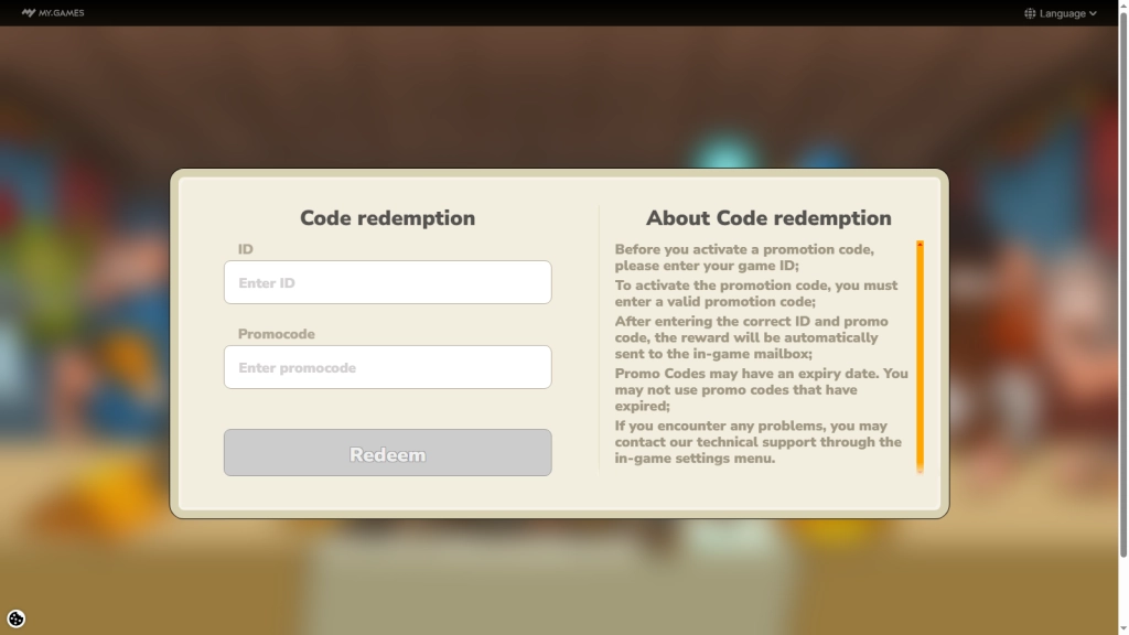 Redeeming Process for the Codes in Hustle Castle