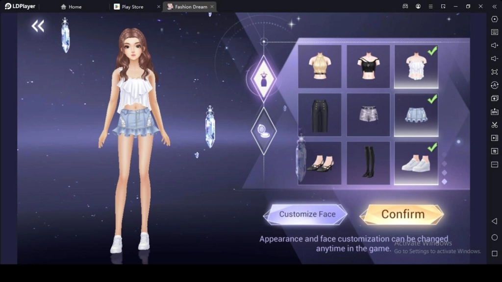 Selecting the Style and Customization