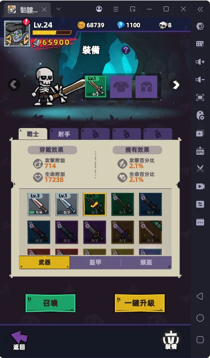 骷髏要稱王裝備