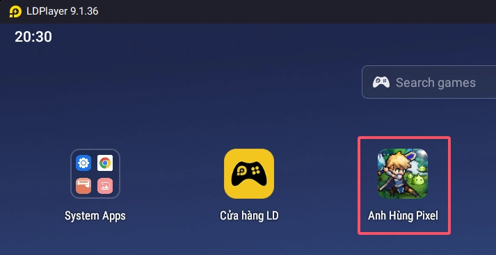 Sử dụng LDPlayer biến Anh Hùng Pixel thành màn hình ngang!