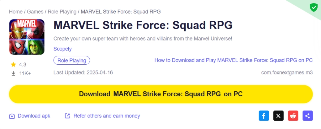Play MARVEL Strike Force: Squad RPG on PC 1