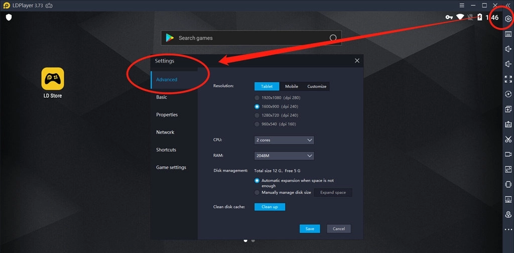 Configure CPU and RAM Allocation