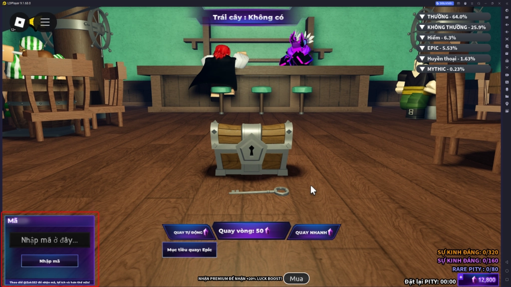 Full bộ code Roblox VNG: Fruits Battlegrounds - Hướng dẫn cách nhập chi tiết