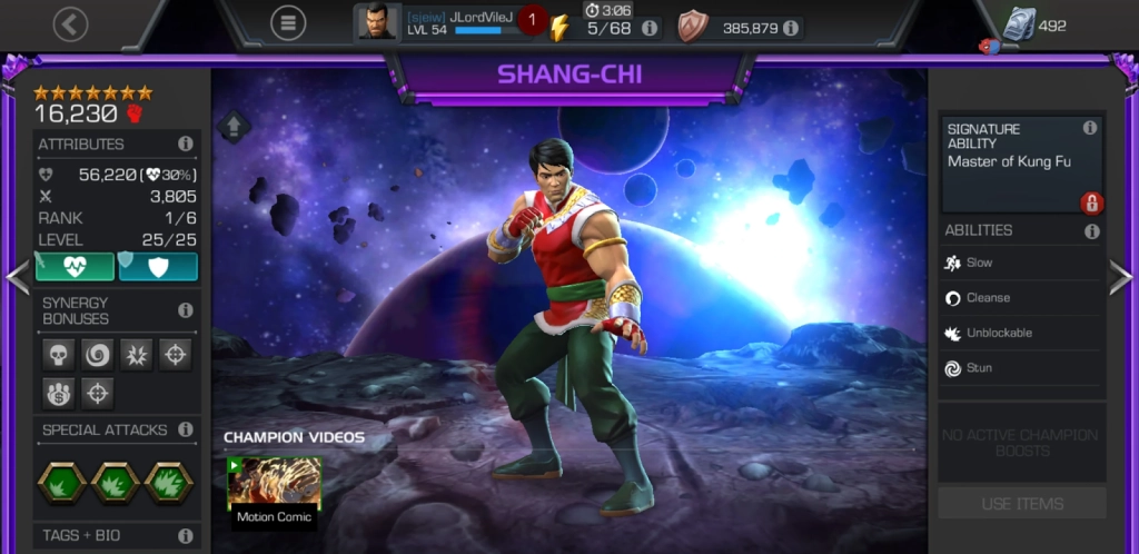 Skill Class Top Champions from the MCOC Tier List