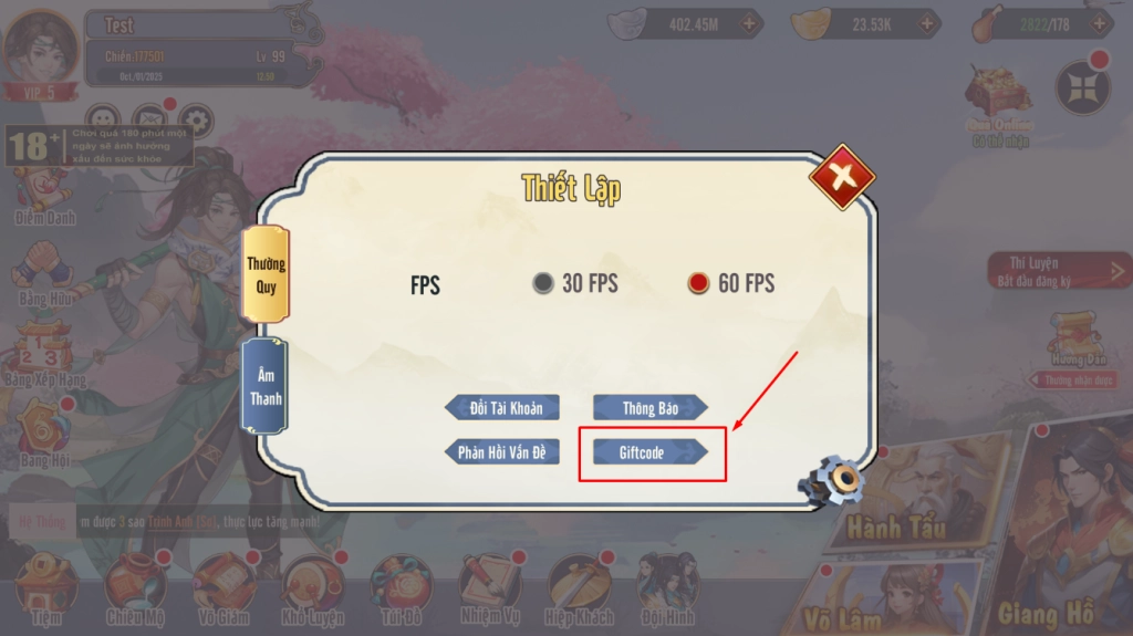 Full bộ code Thiên Hạ Ngũ Tuyệt - Hướng dẫn cách nhập chi tiết