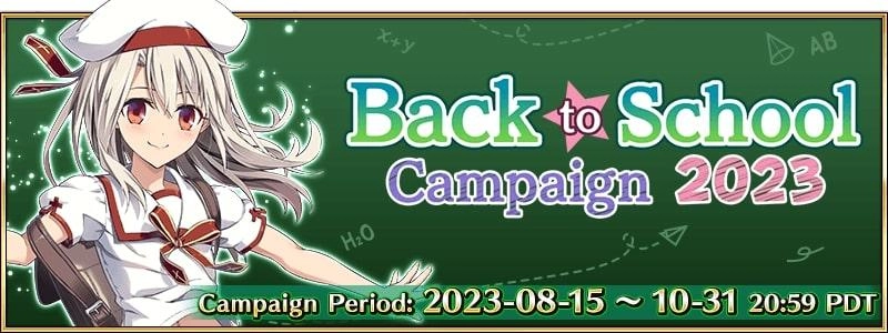 Fate/Grand Order Back To School Campaign - How To Obtain All Rewards