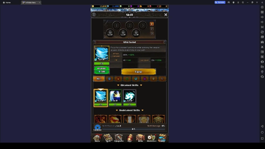 Skills of the Builds Skills of the Builds