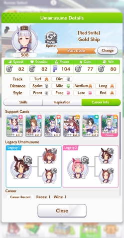 Legacy Selection Tips for Gold Ship (Career Mode) Legacy Selection Tips for Gold Ship (Career Mode)