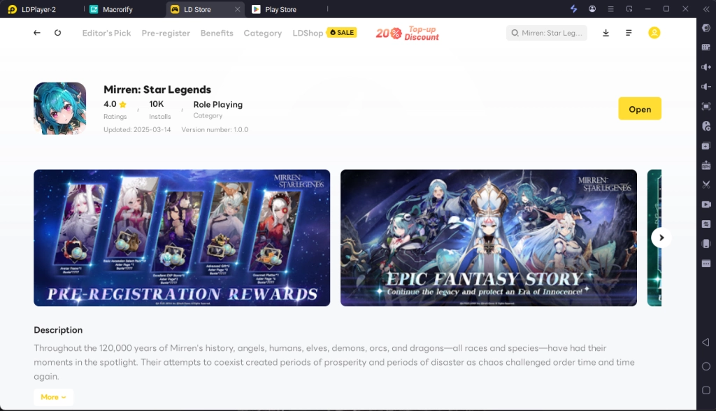 Play Mirren: Star Legends on PC 3 Play Mirren: Star Legends on PC 3