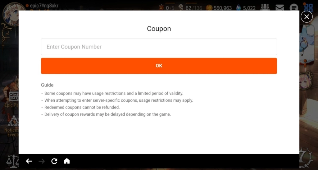 How to Redeem Codes in Epic Seven