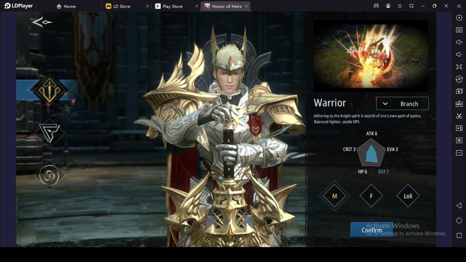 The Honor of Heirs Classes - Warrior