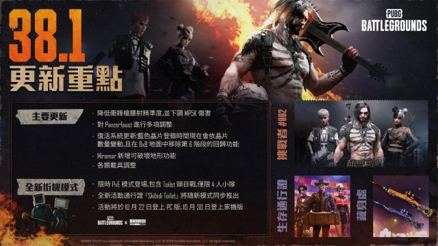 《絕地求生》38.1 版本更新，全新挑戰者「Dorian」正式亮相！