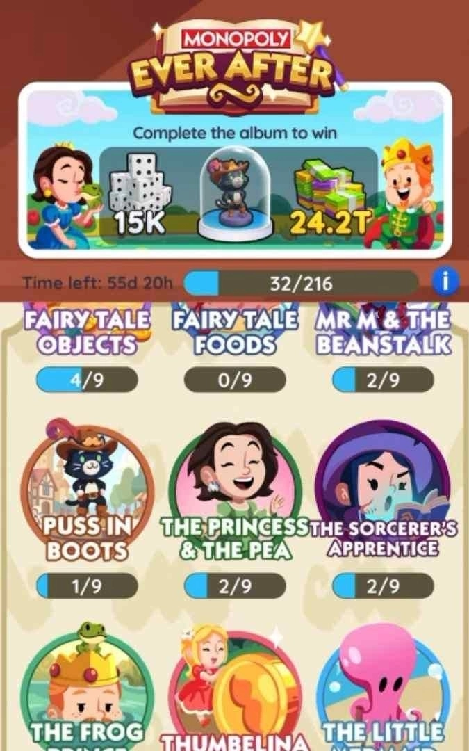 How Sticker Collection Works in Monopoly Ever After