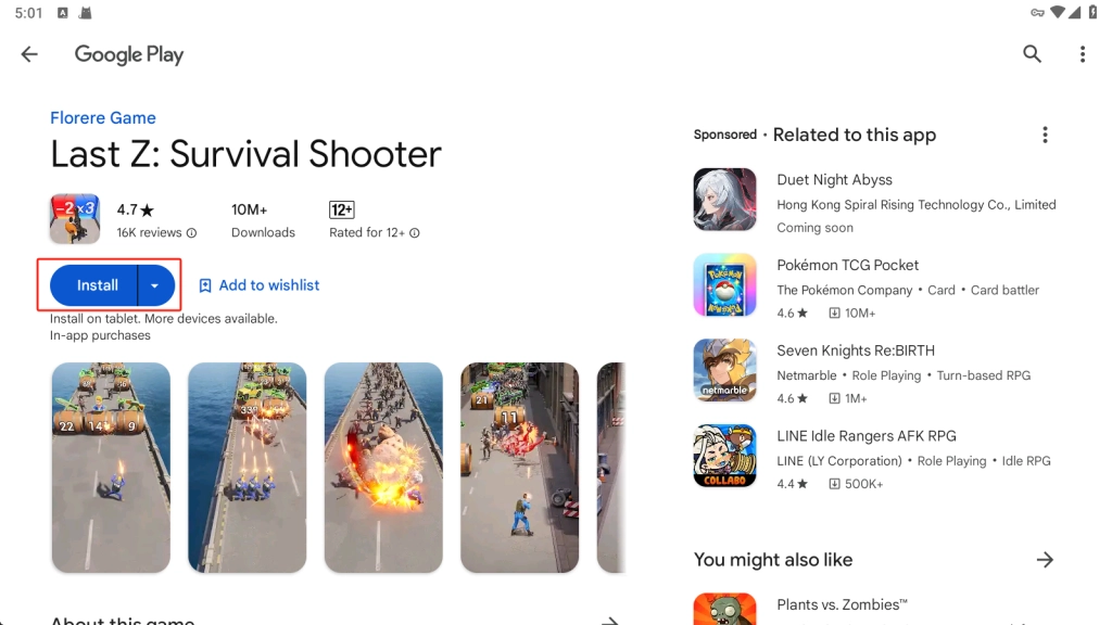 Install Last Z Survival Shooter in Google Play