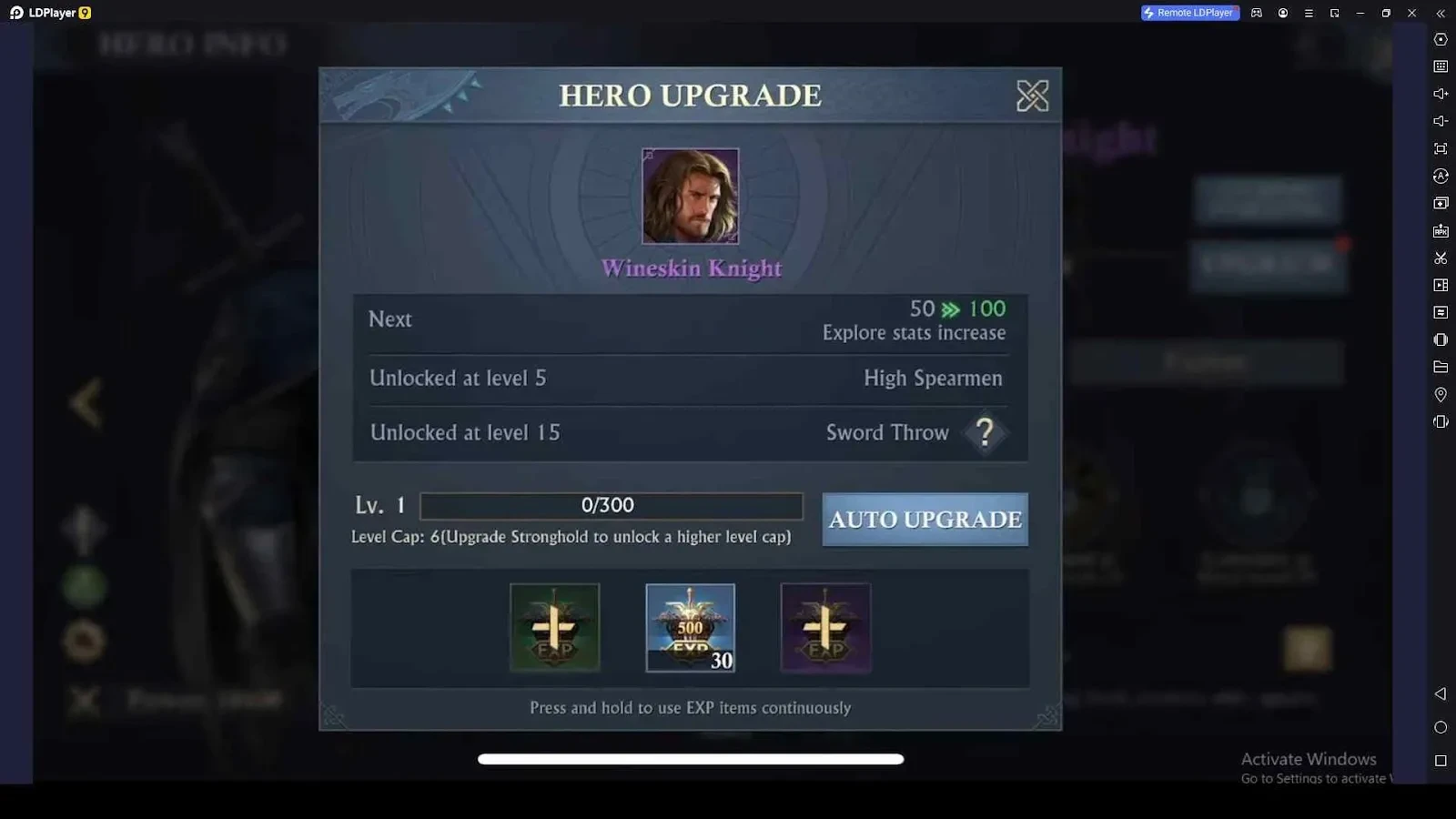 Upgrade the Heroes to Strengthen Them