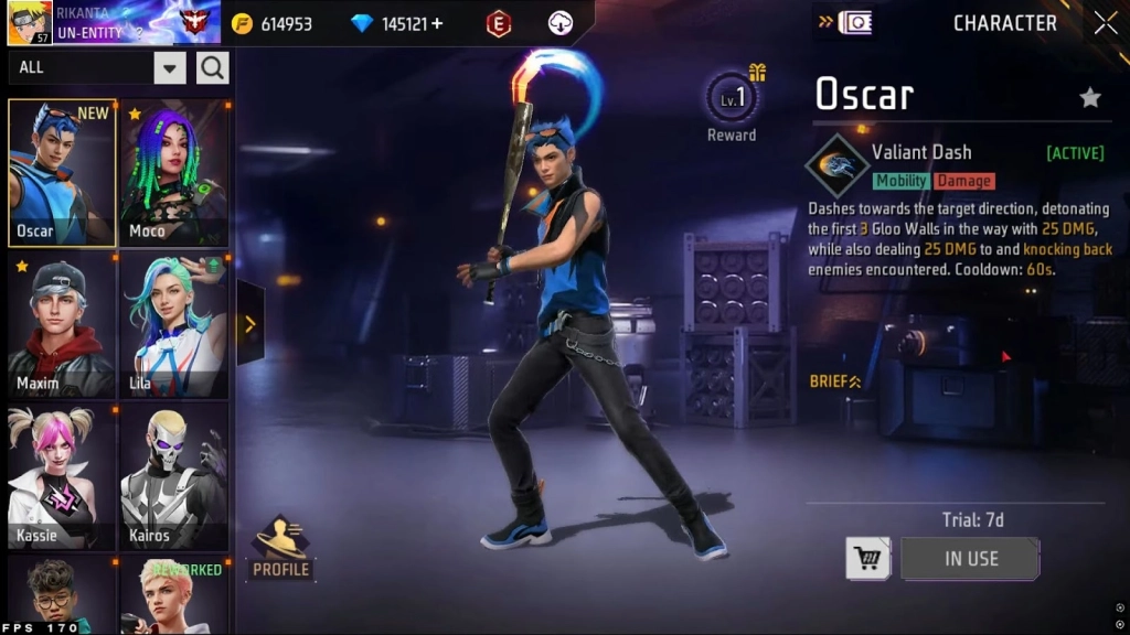 Special Skills of Oscar