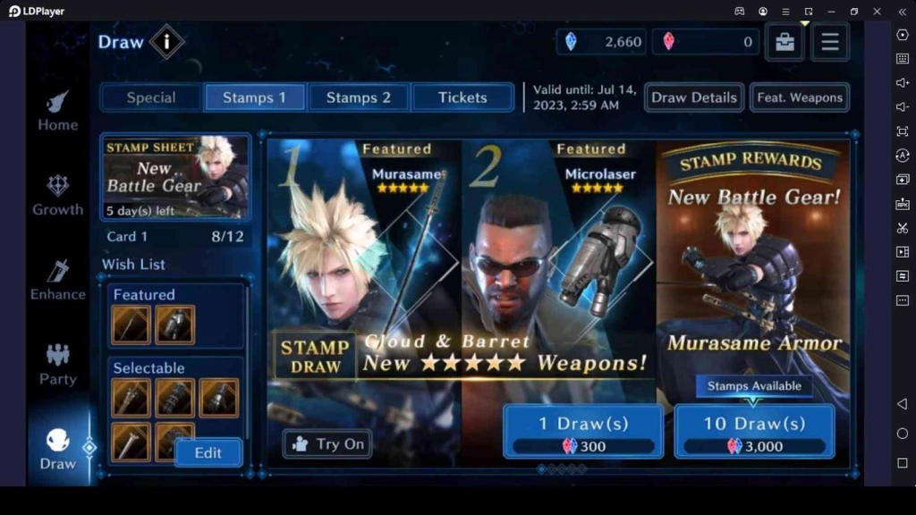 FINAL FANTASY VII EVER CRISIS Gacha System FINAL FANTASY VII EVER CRISIS Gacha System