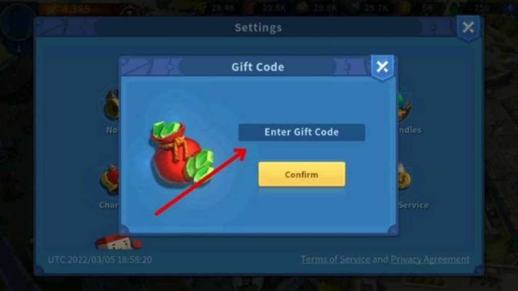 How to Redeem Codes in Infinity Kingdom