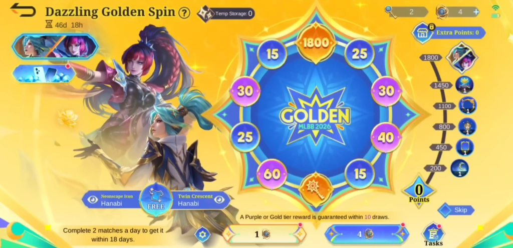 dazzling golden spin
