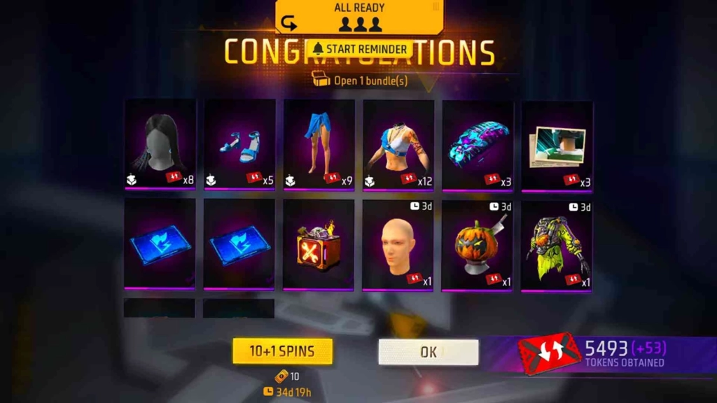 All Free Rewards in Free Fire x GINTAMA All Free Rewards in Free Fire x GINTAMA