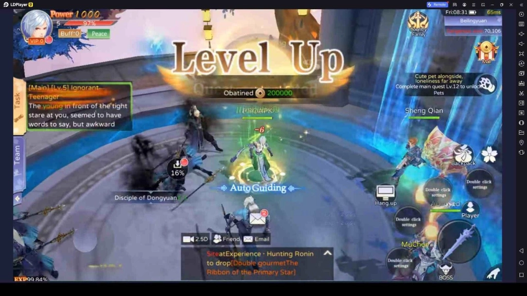 Main Tasks to Level Up