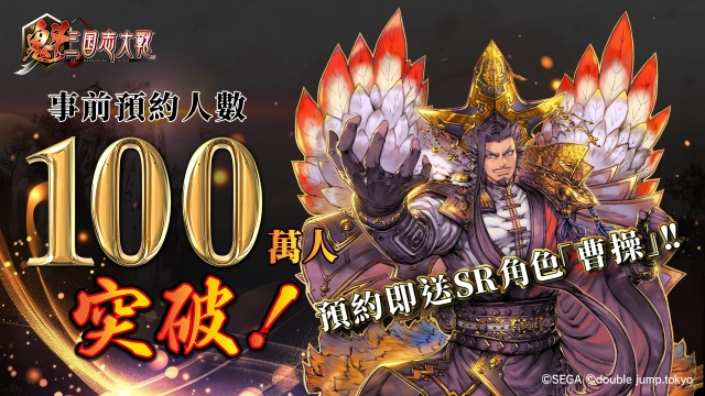 《魁 三國志大戰》 事前預約突破 100 萬！