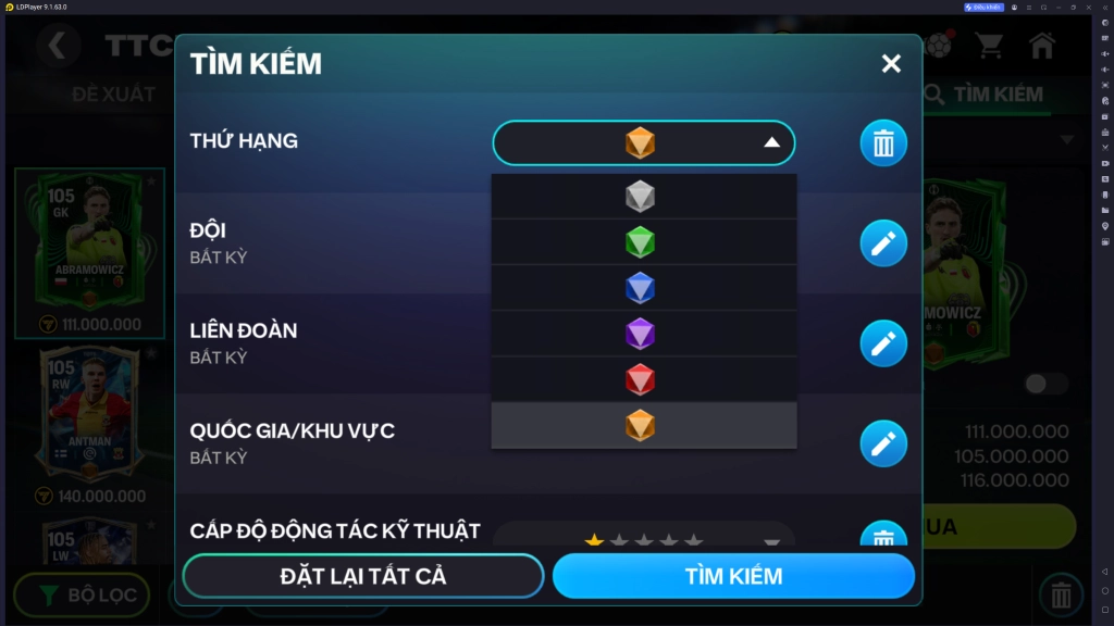 FC Mobile VN: Làm chủ thị trường chuyển nhượng