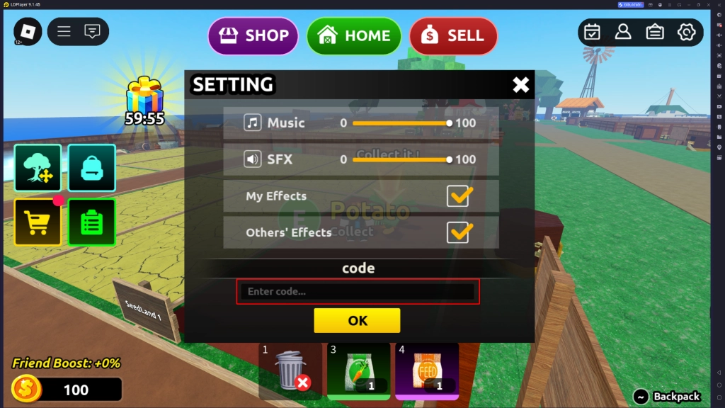 Full bộ code Roblox VN: Trồng Nông Trại Của Bạn - Hướng dẫn cách nhập chi tiết