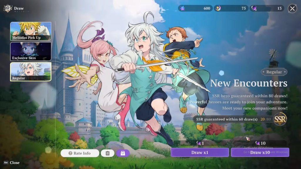 The Seven Deadly Sins: Origin Reroll Steps