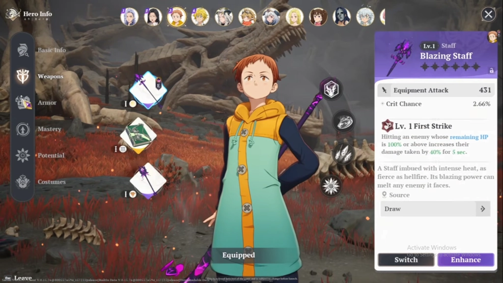 Choosing the Right Weapon for King Choosing the Right Weapon for King