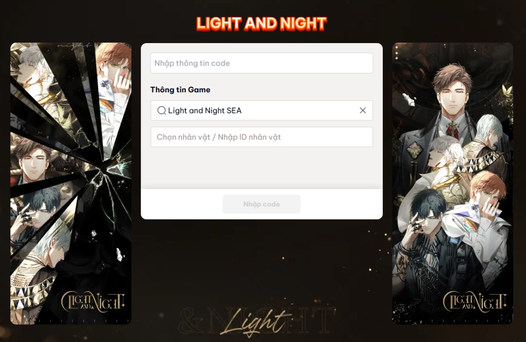 Light and Night | Tổng Hợp Giftcode Mới Nhất Trong Tháng Và Hướng Dẫn Cách Nhập Chi Tiết