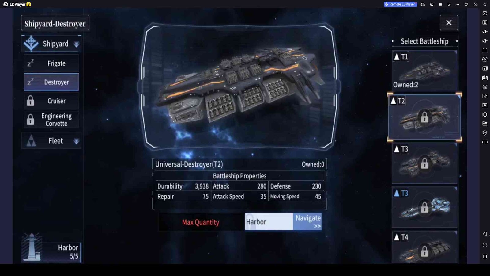 Selecting a Battleship in Kepler-2100