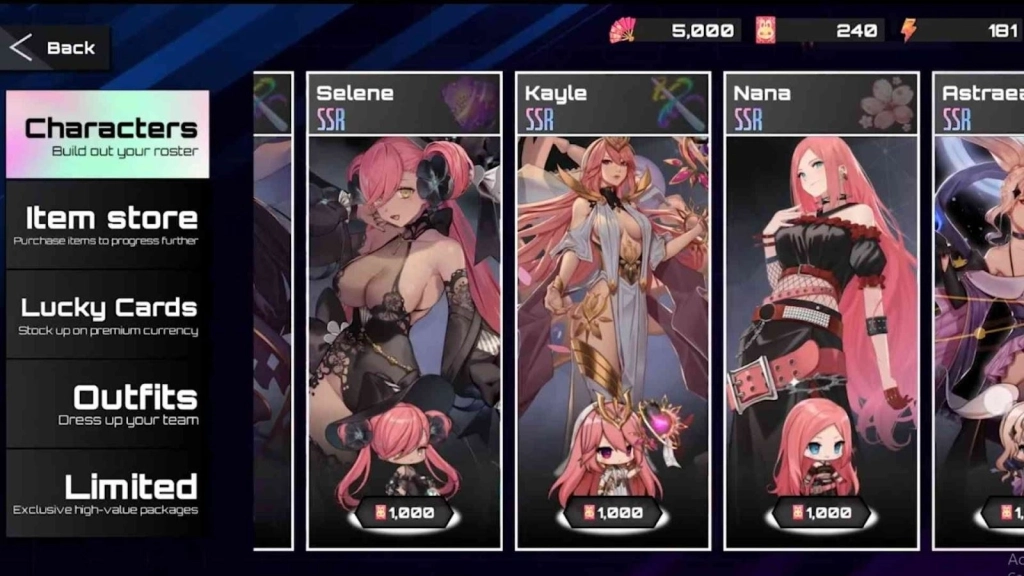 Unlock Your Goddess Characters 