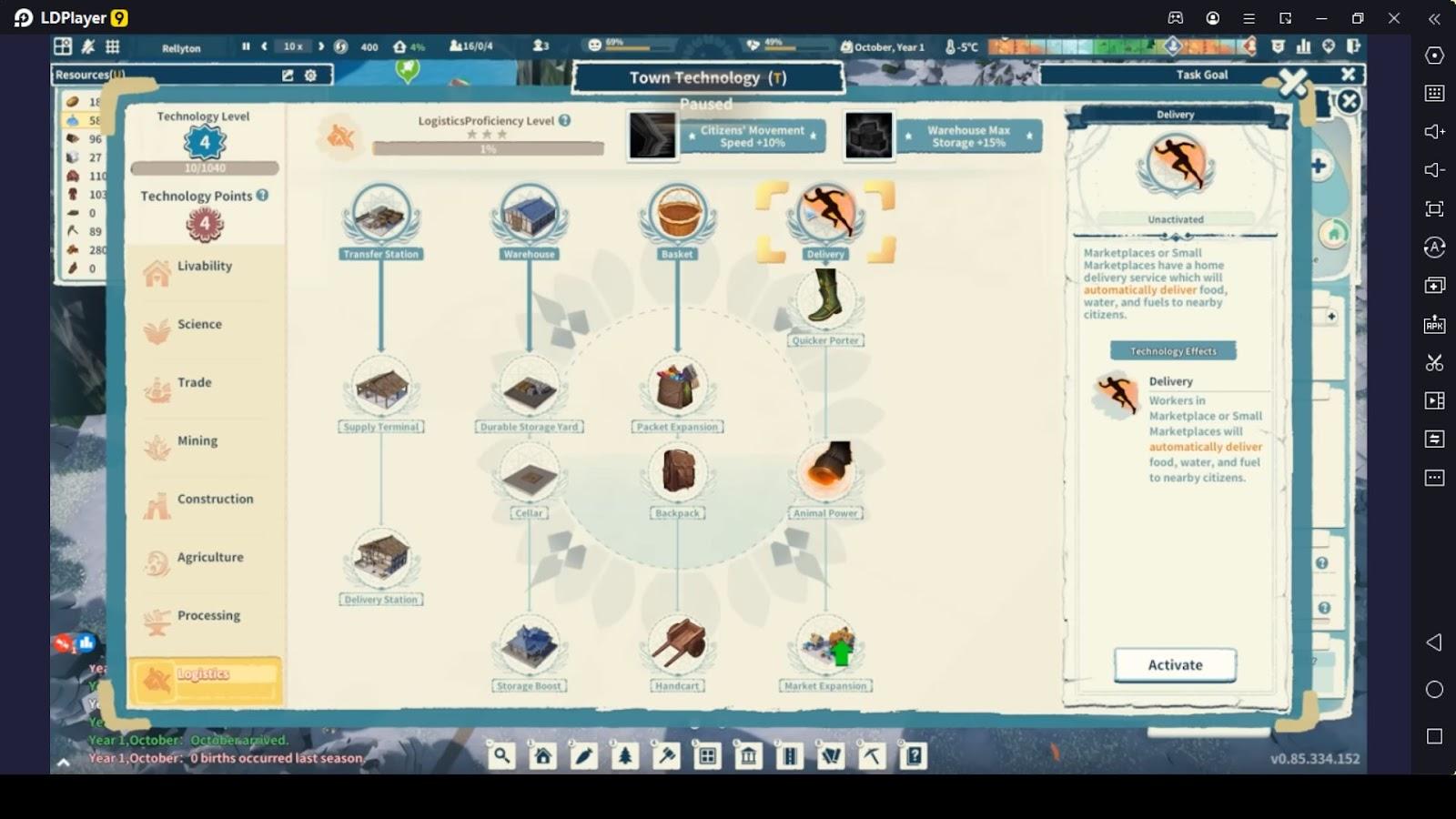 Settlement Survival Technology Points