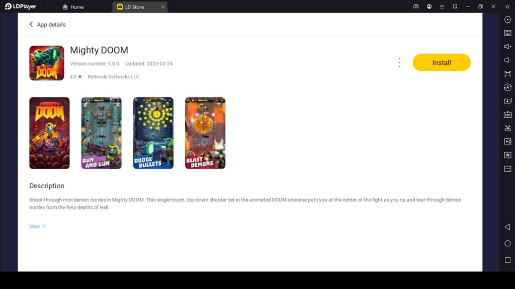Playing Mighty Doom on a PC Playing Mighty Doom on a PC