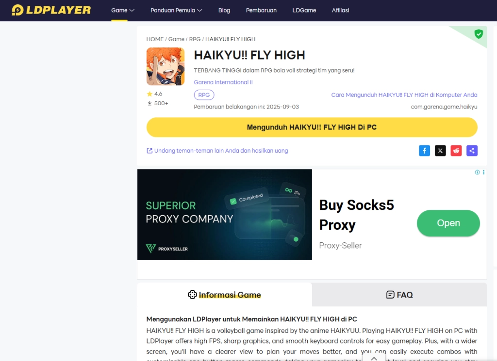 Caranya Unduh Haikyuu!!FLY HIGH di LDPlayer