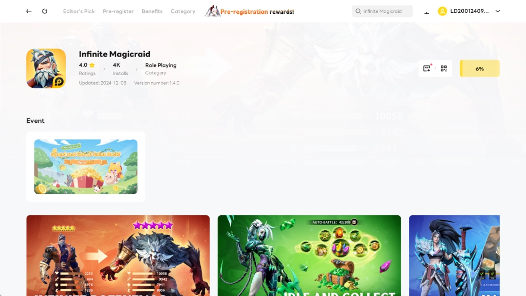 How to Download and Play Infinite Magicraid on PC in 2 Steps