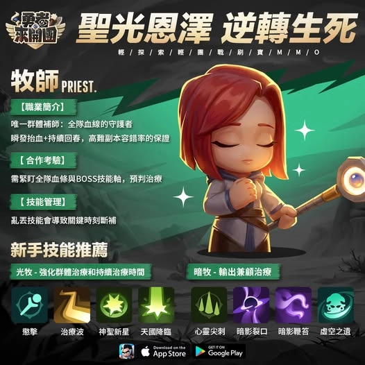 勇者來開團牧師職業