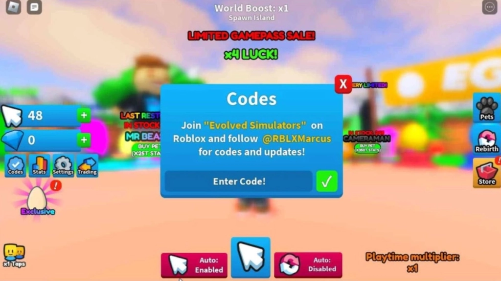How to Redeem Codes in Roblox Tapping Fantasy