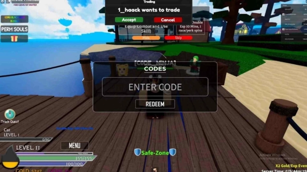 Redeeming Process for the Codes in Anime Spirits