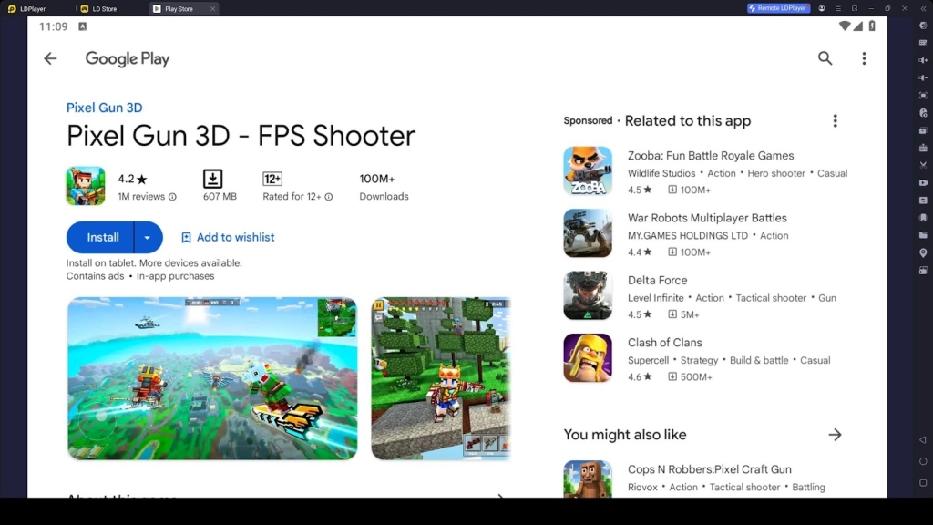 Playing Pixel Gun 3D on PC with LDPlayer