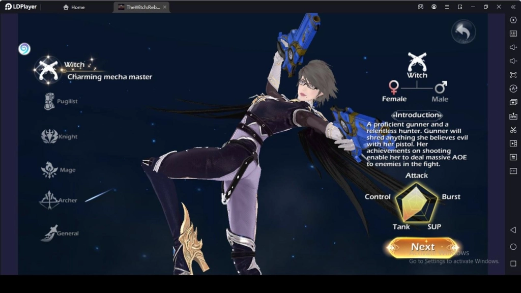 Select a Character Class