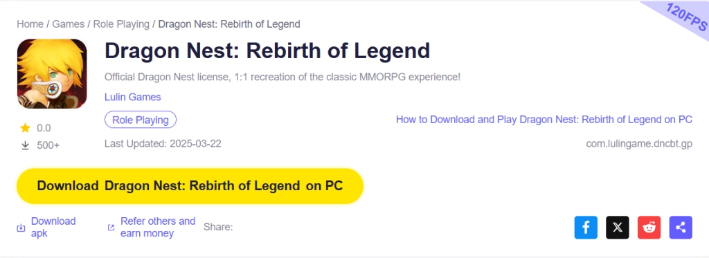 Play Dragon Nest: Rebirth of Legend on PC 1