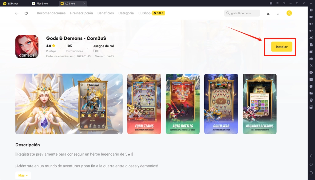 ¿Cómo descargar Gods & Demons - Com2uS en PC?